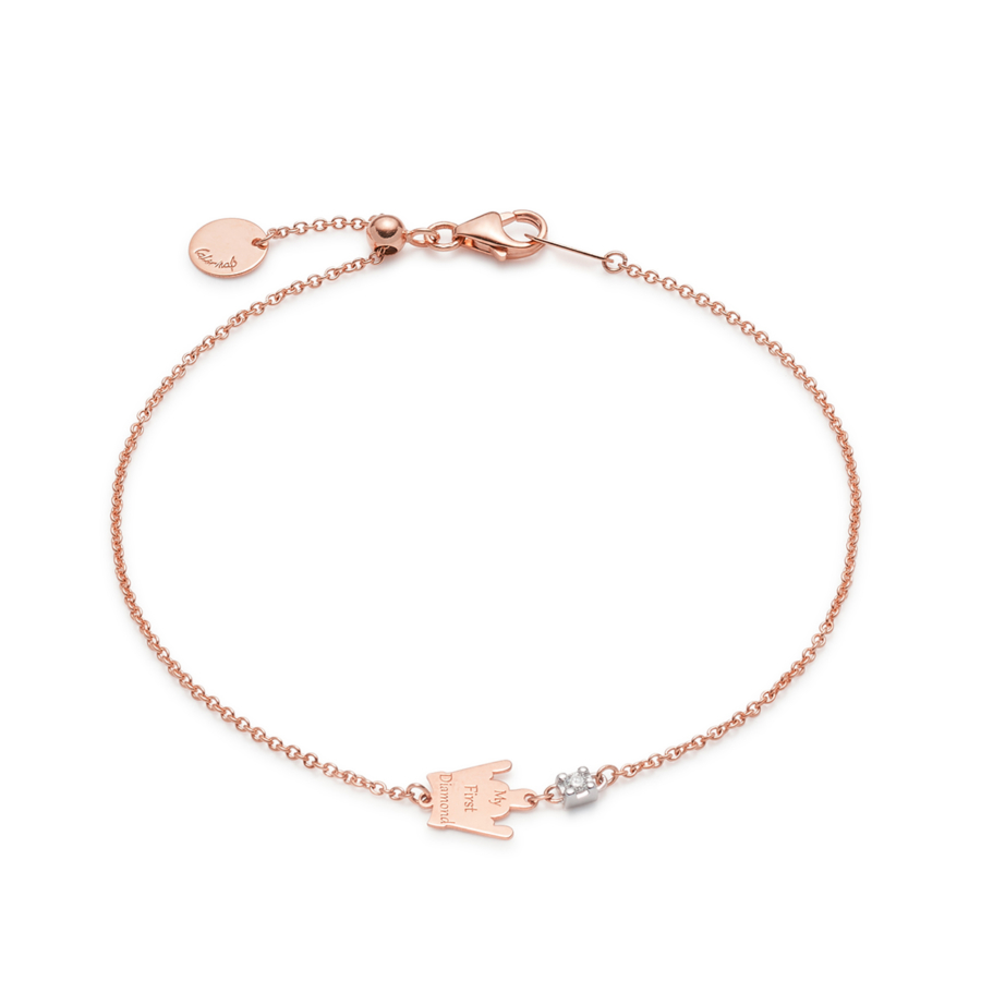 CaterinaB Bracciale Little Crown Oro Rosa 18 Carati Bambino