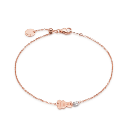 CaterinaB Bracciale Bambino 18 Carati Oro Rosa Orsetto