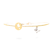 CaterinaB butterflies oro giallo 18 kt bracciale donna