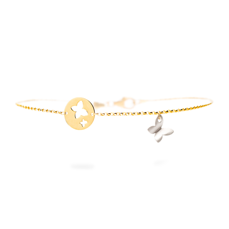 CaterinaB butterflies oro giallo 18 kt bracciale donna