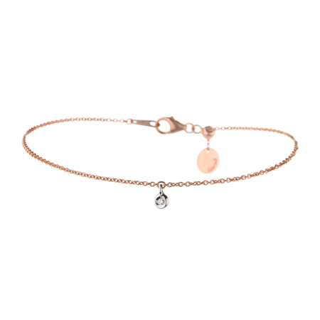 CaterinaB bracciale in oro rosa 18 kt con diamante regalo donna