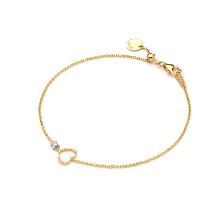 CaterinaB Bracciale Oro giallo con cuore e diamante da