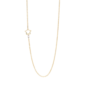 CaterinaB star stella oro giallo 18 kt diamante collana donna