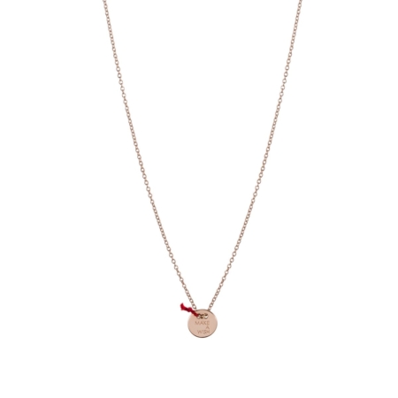 CaterinaB medaglia collana in oro rosa da 18 kt make a wish