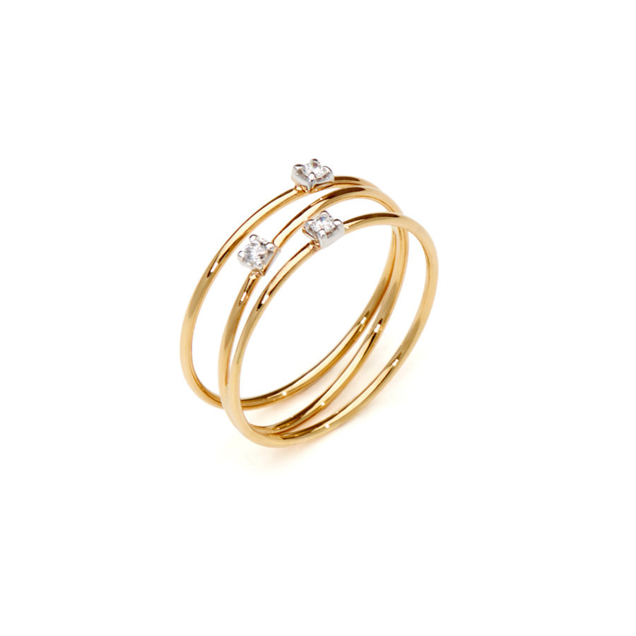 CaterinaB anello oro giallo 18 kt diamante