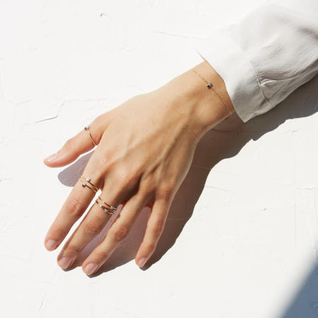 Black & White Gold Rings