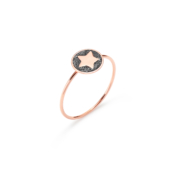 Anello Oro Rosa Glowing Star