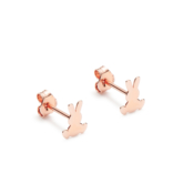 Pink Gold Rabbit Rabbit Earrings