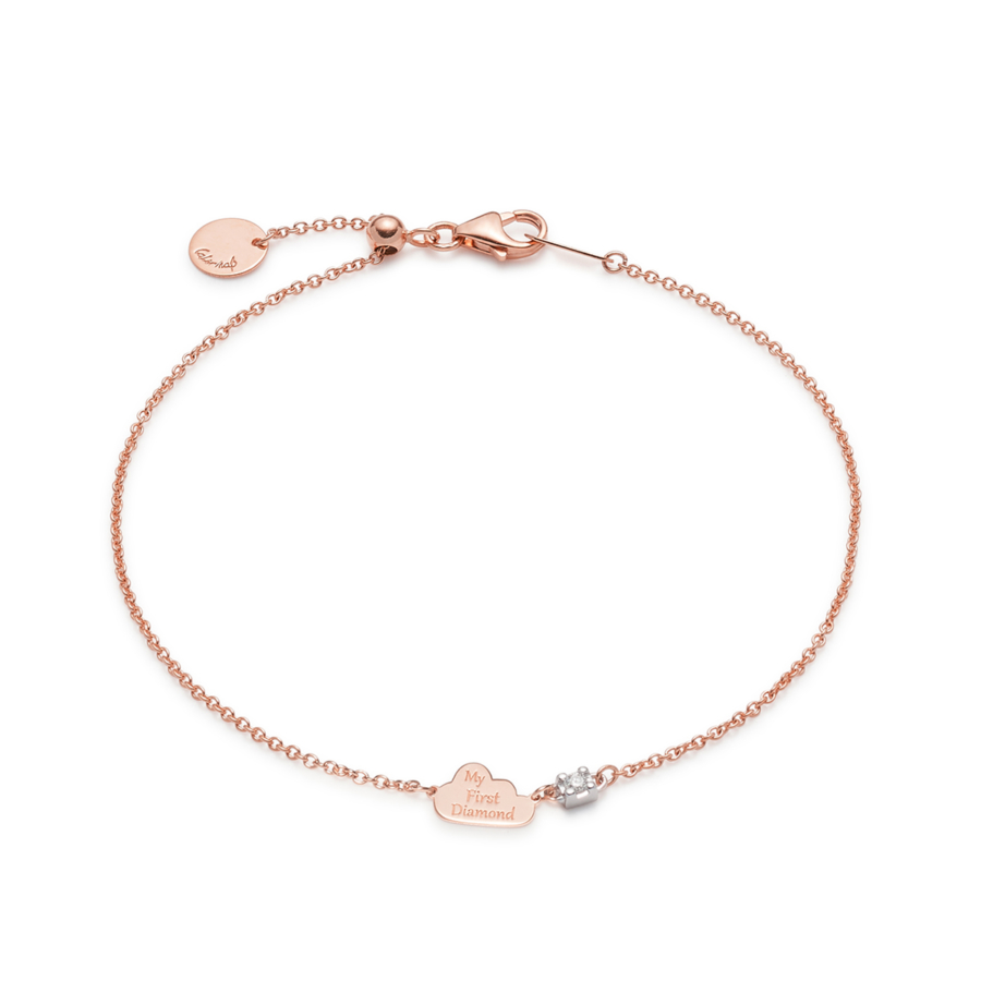 Bracelet Rose Gold Sliding Cloud Clouds