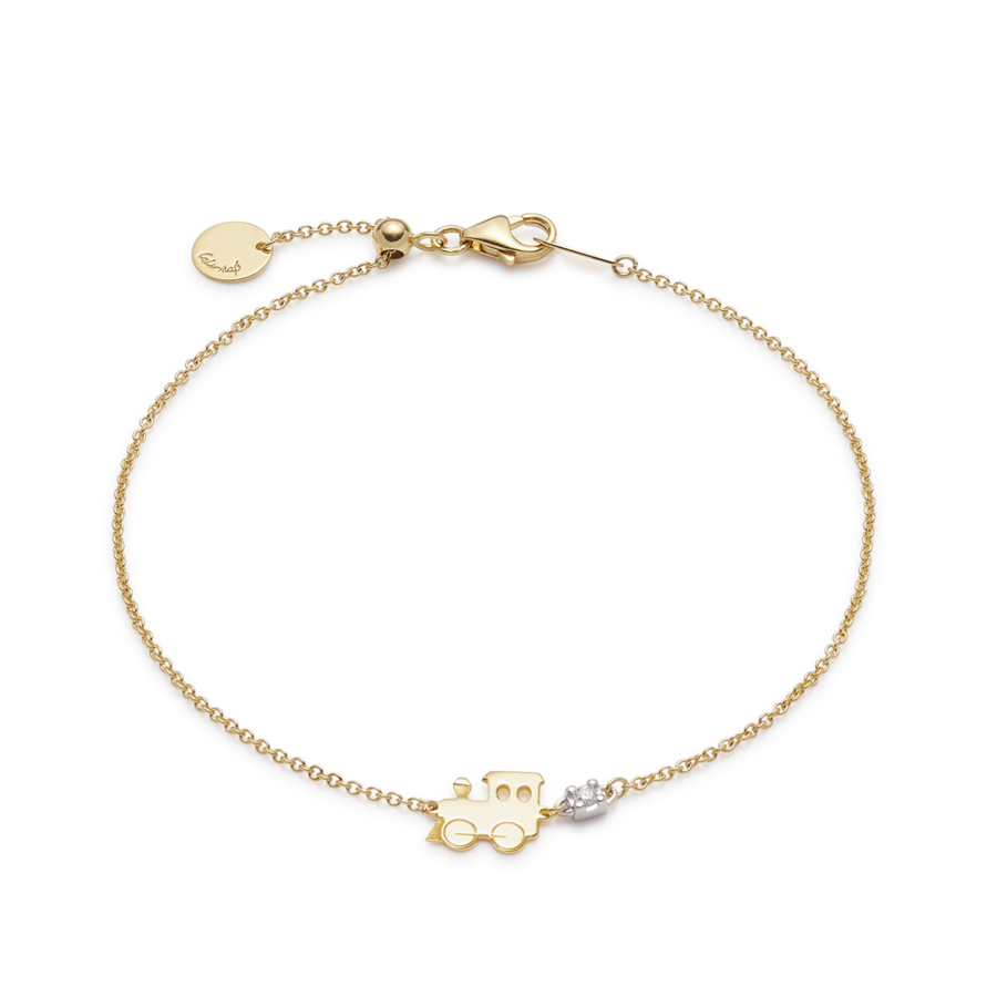 Yellow Gold Sliding Ciuf Trenino Bracelet