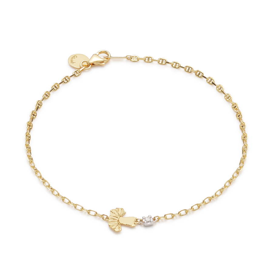 Gold Tutu Ballerina Bracelet