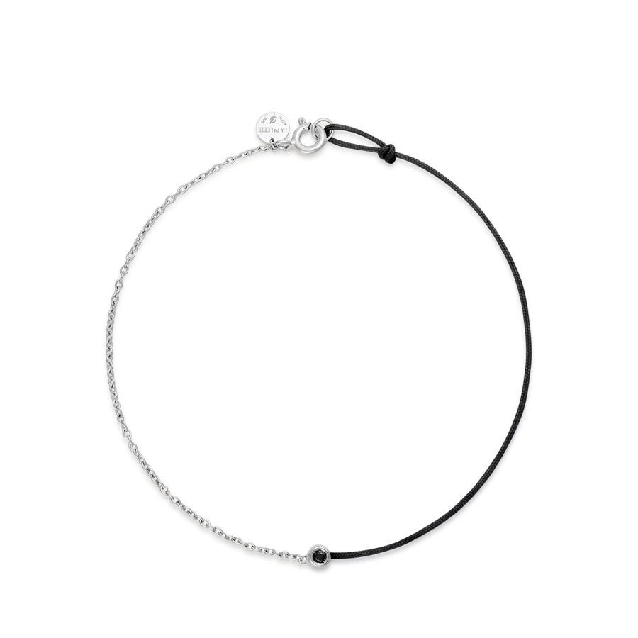 Bracelet Man White Gold La Palette Homme Black