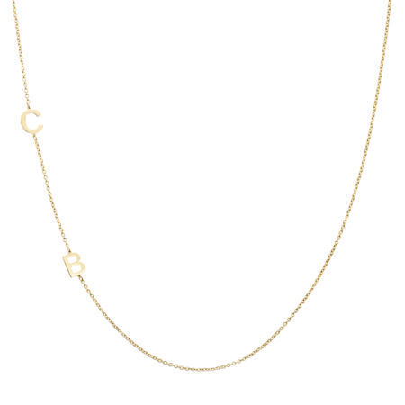 Necklace in 18K Yellow Gold CB Initials