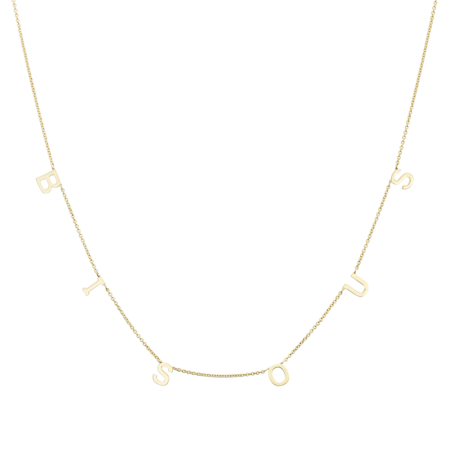 Yellow Gold Necklace with BISOUS inscription