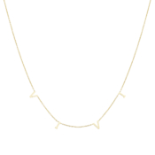 Yellow Gold Necklace with LIVE inscription