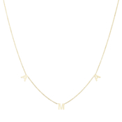 Yellow Gold Necklace with AMA inscription