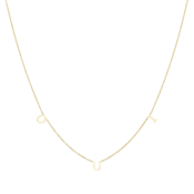 Yellow Gold Necklace with OUI inscription