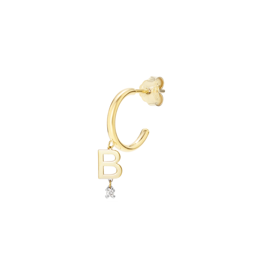 CaterinaB Orecchino Letter Diamonds Alphabet 18 Carati Oro Giallo