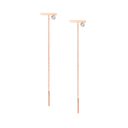 Line chain earrings