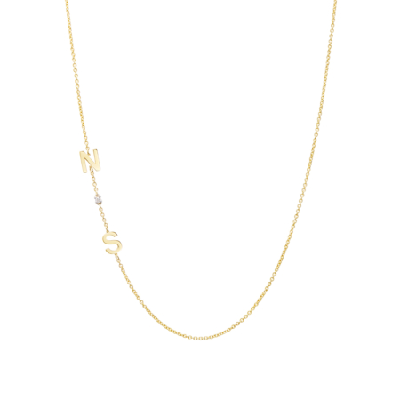 CaterinaB Collana 2 Initials Con Diamante Carati 18