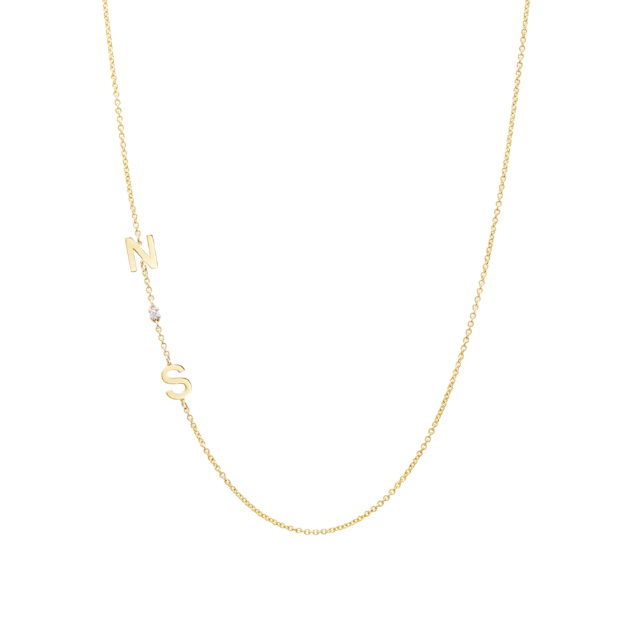 CaterinaB Collana 2 Initials Con Diamante Carati 18