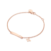 CaterinaB Bracciale Bambino Mini Farfalla 18 Carati Oro Rosa